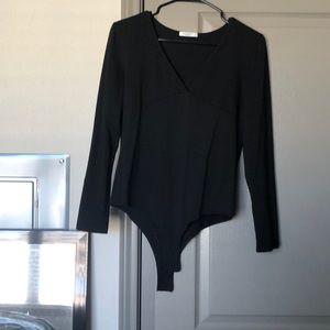 Black long sleeve body suit